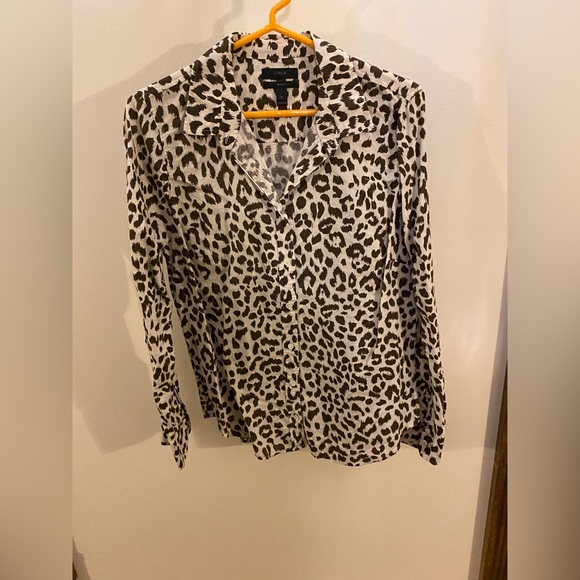 J. Crew Leopard Print Button Down - Picture 1 of 4